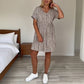 👗Robe décontractée à col en V et manches courtes👗