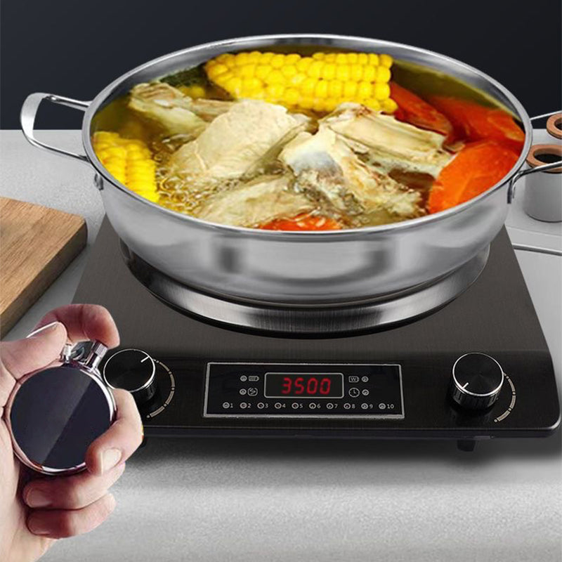 🔥Table de cuisson à Induction Concave de 3500W avec 10 niveaux de température🫕