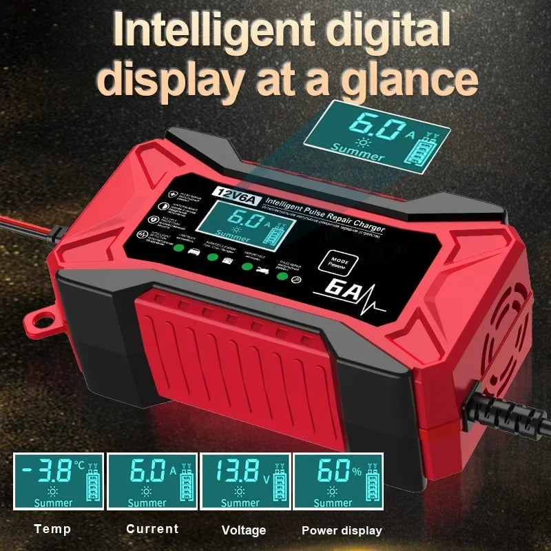 🛵55% de réduction🔋Chargeur de batterie intelligent pour voiture et moto
