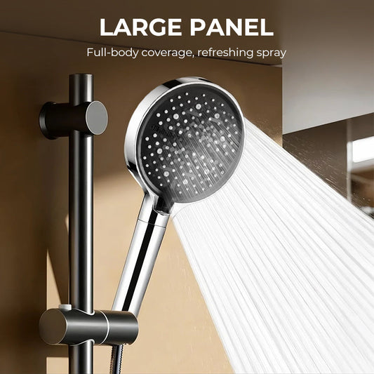 🚿Pommeau de douche à effet pluie haute pression réglable – Inclinaison à 360°, surface facile à nettoyer, compatibilité avec les flexibles de douche standard 💧
