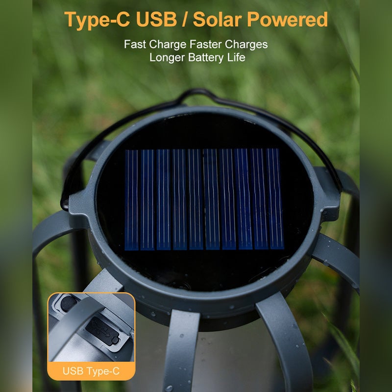 ✨️55 % de réduction✨️Lampe d'extérieur en forme de lanterne solaire avec 4 modes d'éclairage