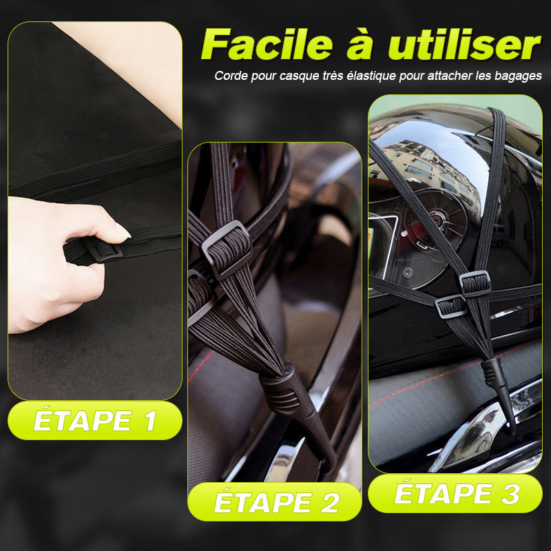 🎧 ACHETEZ 1 - RECEVEZ 1 GRATUIT ! ✨ Corde Élastique pour Casque & Bagages - Fixation Sécurisée et Anti-Perte pour Vélo/Voyage, Léger et Résistant 🔒📦