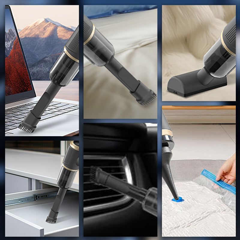 💨 Aspirateur portable | Aspiration et soufflage · Grande autonomie · Fin et portable · Accessoires complets