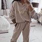 Ensemble décontracté pour femme — blouse imprimée et pantalon ample