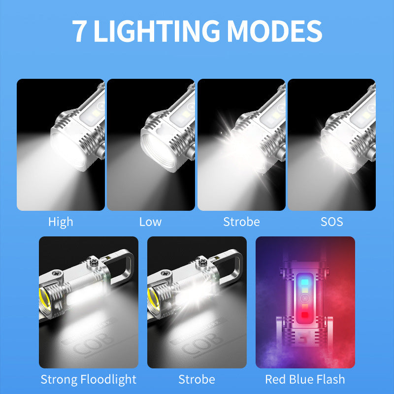 🔦55 % de réduction🔥Lampe de poche porte-clés portable rechargeable et lumineuse
