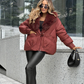 Promotion d'automne🍂Manteau matelassé tendance avec col en fausse fourrure