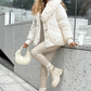 Promotion d'automne🍂Manteau matelassé tendance avec col en fausse fourrure