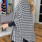 🎁Soldes automne 2025✨🖤Poncho femme ouvert sur le devant, motif pied-de-poule
