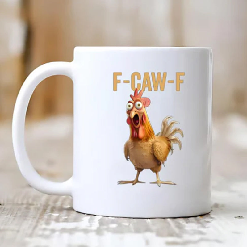 🏆55 % de réduction ⚡ Plus de 50 000 exemplaires vendus ! Presque épuisé ! 💥 Mug humoristique « F-Caw-F »