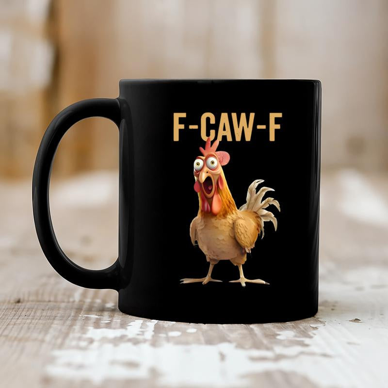 🏆55 % de réduction ⚡ Plus de 50 000 exemplaires vendus ! Presque épuisé ! 💥 Mug humoristique « F-Caw-F »