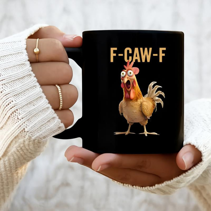 🏆55 % de réduction ⚡ Plus de 50 000 exemplaires vendus ! Presque épuisé ! 💥 Mug humoristique « F-Caw-F »