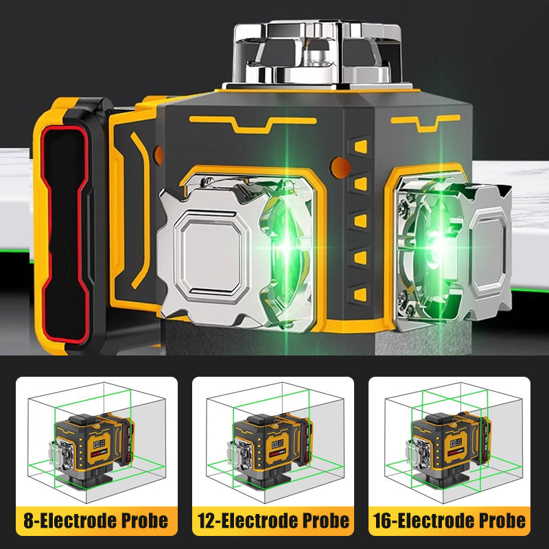 Niveau laser haute technologie ⚡ Faisceau à fréquence variable sans diffusion 🎯 Réglage tactile pour des lignes plus épaisses, commande à distance, écran lumineux – un indispensable sur les chantiers 🛠️