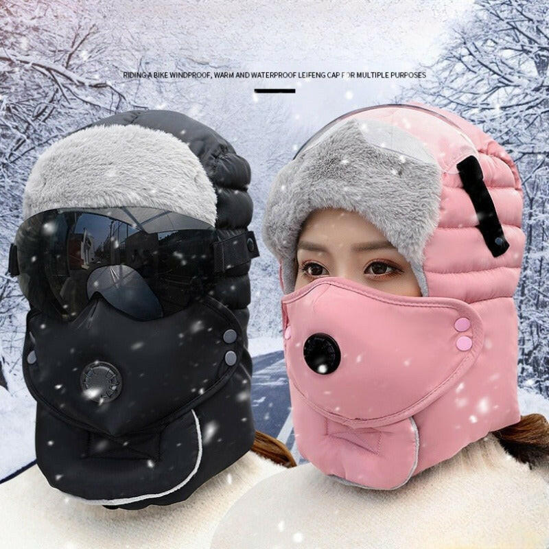 🧢 60 % DE RÉDUCTION MAINTENANT ! ✨ Bonnet thermique avec masque à valve respiratoire amovible - Polaire coupe-vent avec sangle réglable pour une protection extrême contre le froid ❄️🔒