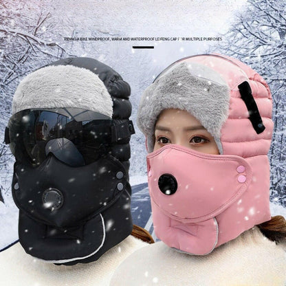 🧢 60 % DE RÉDUCTION MAINTENANT ! ✨ Bonnet thermique avec masque à valve respiratoire amovible - Polaire coupe-vent avec sangle réglable pour une protection extrême contre le froid ❄️🔒