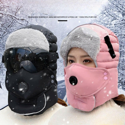 🧢 60 % DE RÉDUCTION MAINTENANT ! ✨ Bonnet thermique avec masque à valve respiratoire amovible - Polaire coupe-vent avec sangle réglable pour une protection extrême contre le froid ❄️🔒