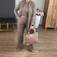 🍂Soldes d'automne🍂Elegant 3-piece set including long cardigan, top and pants💞