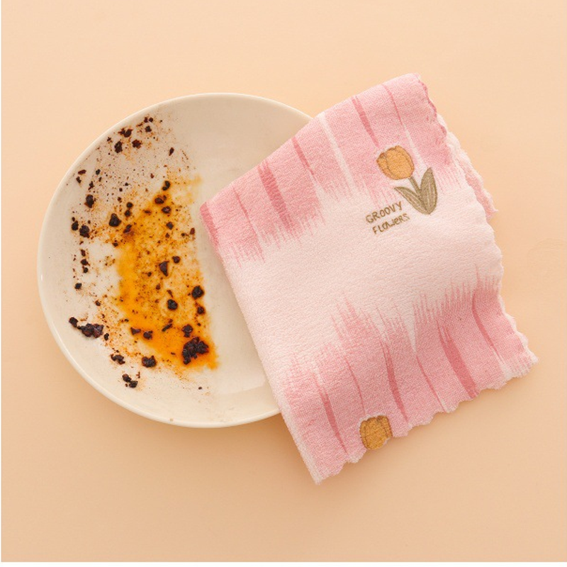 Lot de 5 chiffons en corail polaire pour la vaisselle