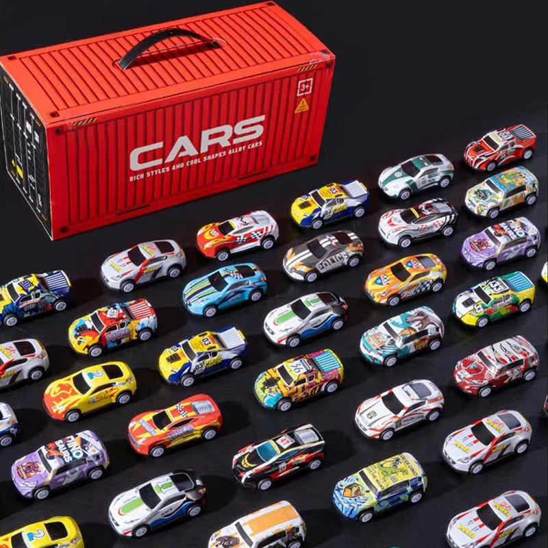 🔈🔈60 % DE RÉDUCTION ! ✨ 48 mini-voitures avec garage intégré - Jeu interactif avec effets sonores et circuit de course pour enfants 🚗🎪