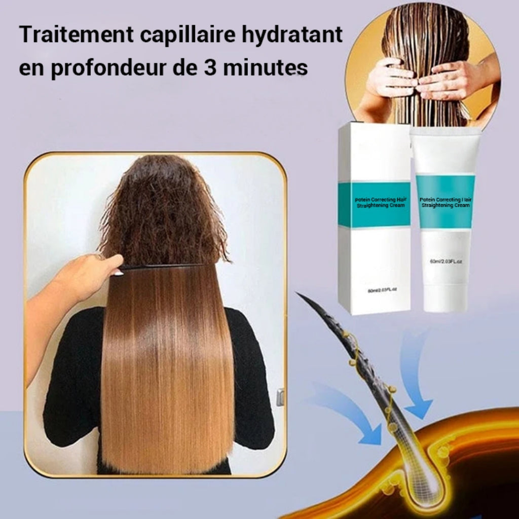 ⏰55% de réduction💞Crème Lissante Traitement Soie et Kératine