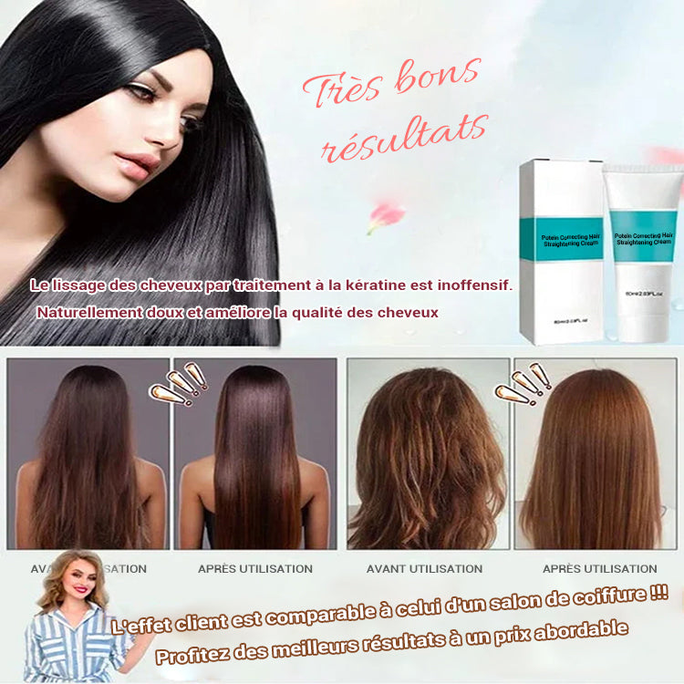 ⏰55% de réduction💞Crème Lissante Traitement Soie et Kératine