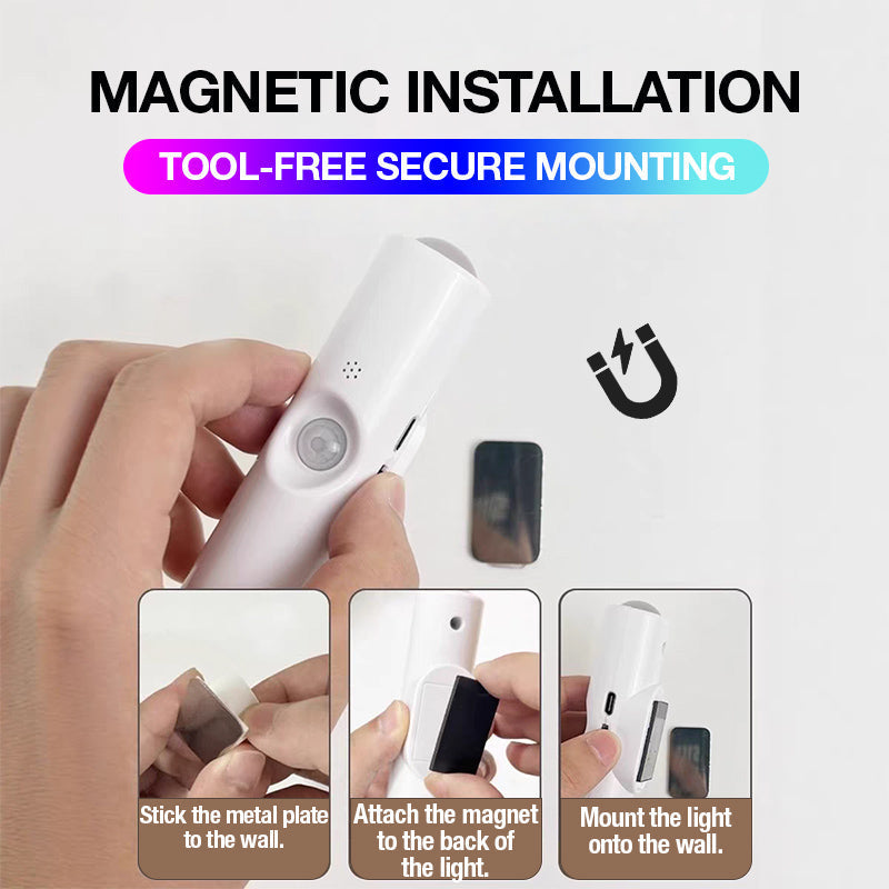 💡 50 % DE RÉDUCTION ! 🚶 Détecteur de mouvement intelligent magnétique avec éclairage RGB – Ambiance personnalisée ✨