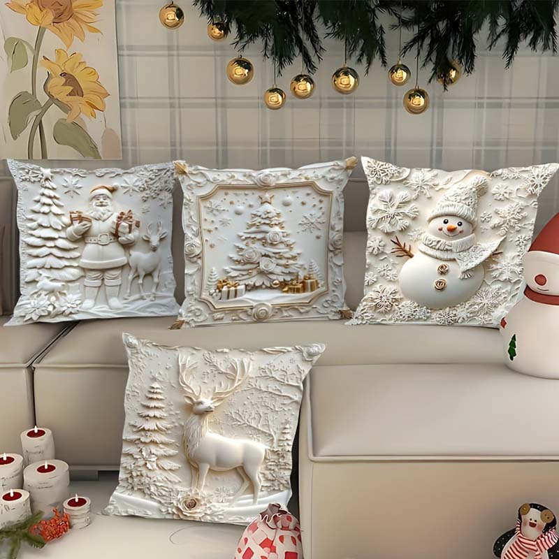 🎅🛏️ 60% DE RÉDUCTION SUR LES SOLDES DE NOËL !🎁 Housses de coussin sur le thème de Noël🛋️