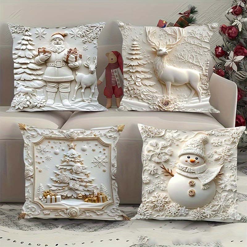 🎅🛏️ 60% DE RÉDUCTION SUR LES SOLDES DE NOËL !🎁 Housses de coussin sur le thème de Noël🛋️
