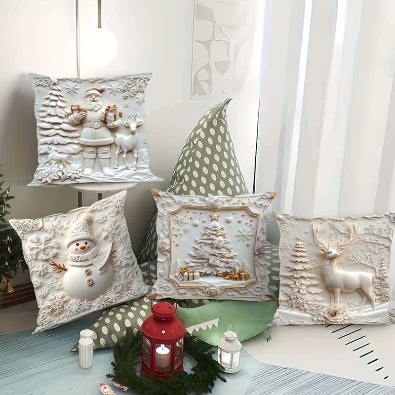 🎅🛏️ 60% DE RÉDUCTION SUR LES SOLDES DE NOËL !🎁 Housses de coussin sur le thème de Noël🛋️