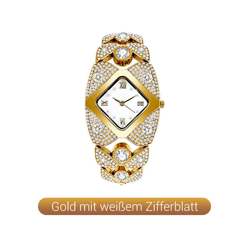 ⌚60% de réduction🔥Montre-bracelet rétro à quartz avec strass scintillants