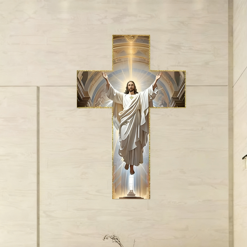 📢📢60% DE RÉDUCTION ! ✨🔥Décoration murale rétro avec croix représentant Jésus-Christ