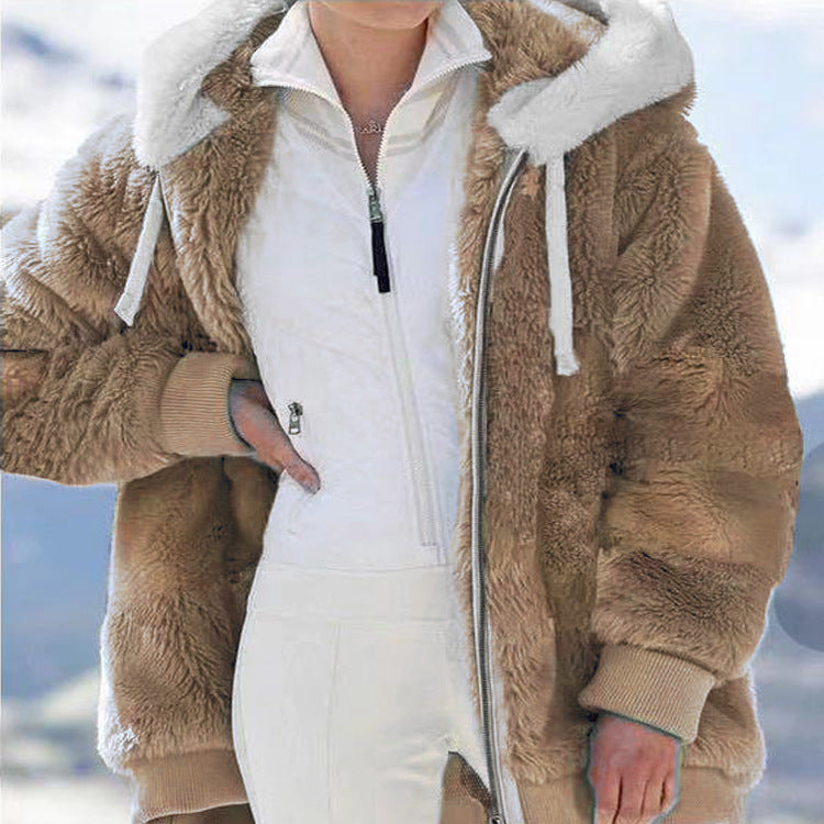🧥 60% DE RÉDUCTION! ✨ Veste à Capuche en Polaire - Doublure Intérieure en Sherpa Chaud avec Poche Cachée pour Affronter l'Hiver ❄️🎁