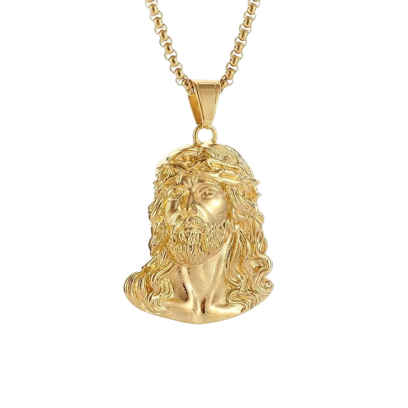 ⏳Spécial à durée limitée⏰Collier pendentif tête de Jésus✝️📿