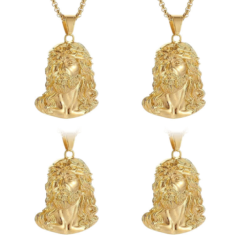 ⏳Spécial à durée limitée⏰Collier pendentif tête de Jésus✝️📿