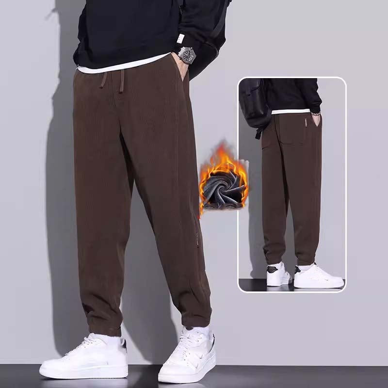 🔈🔈60 % de réduction🔥Pantalon en velours côtelé pour homme, coupe fuselée, cordon de serrage et poches