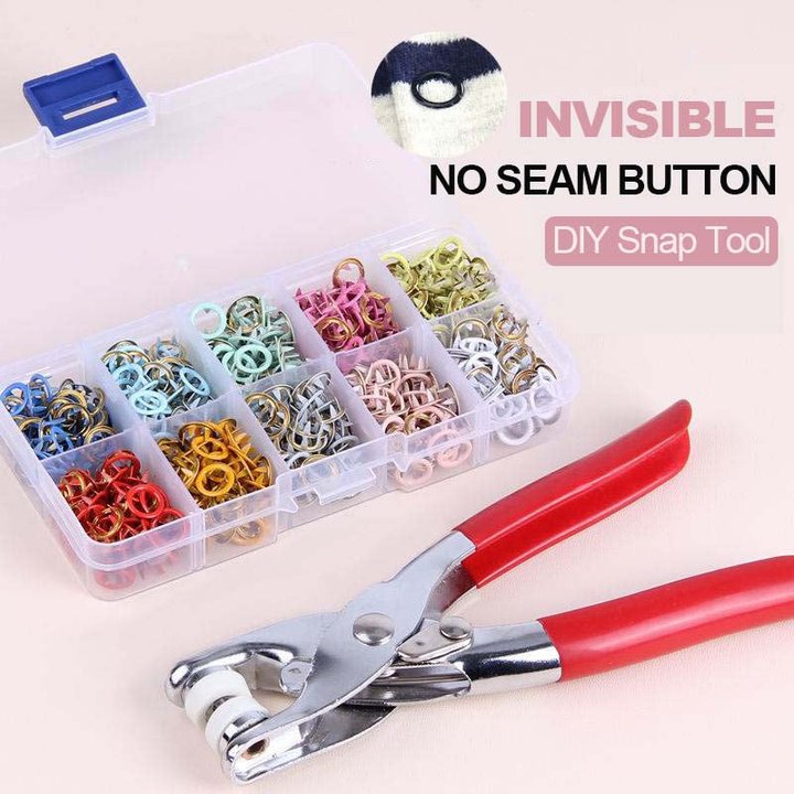 🧵 50 % DE RÉDUCTION ! 🔘 Kit de pose de boutons à faire soi-même – Kit complet, facile à utiliser et pour renforcer vos vêtements ✂️