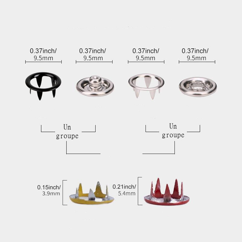 🧵 50 % DE RÉDUCTION ! 🔘 Kit de pose de boutons à faire soi-même – Kit complet, facile à utiliser et pour renforcer vos vêtements ✂️