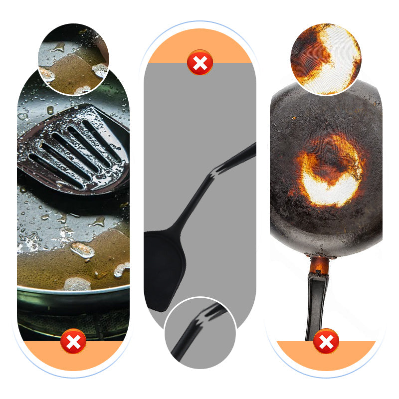 Spátule de cuisine résistante à la chaleur en silicone de qualité alimentaire