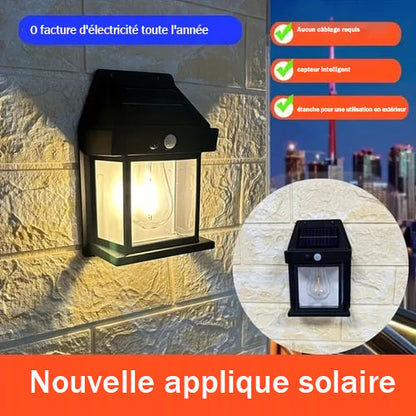 🔈🔈Black Friday : 60 % de réduction sur tout ! 🔥– Applique murale solaire à détecteur de mouvement en tungstène : zéro électricité, 12h d’autonomie & IP65 ! 🌙