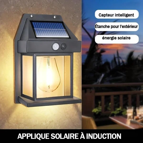 🔈🔈Black Friday : 60 % de réduction sur tout ! 🔥– Applique murale solaire à détecteur de mouvement en tungstène : zéro électricité, 12h d’autonomie & IP65 ! 🌙