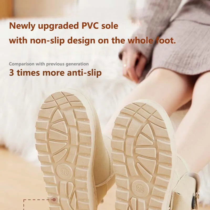 🔈🔈Promo exclusive✨❄️Bottes de neige chauffantes électriques rechargeables-💧Imperméabilisation recouverte de cuir+⚡réglage de la température en 3 étapes