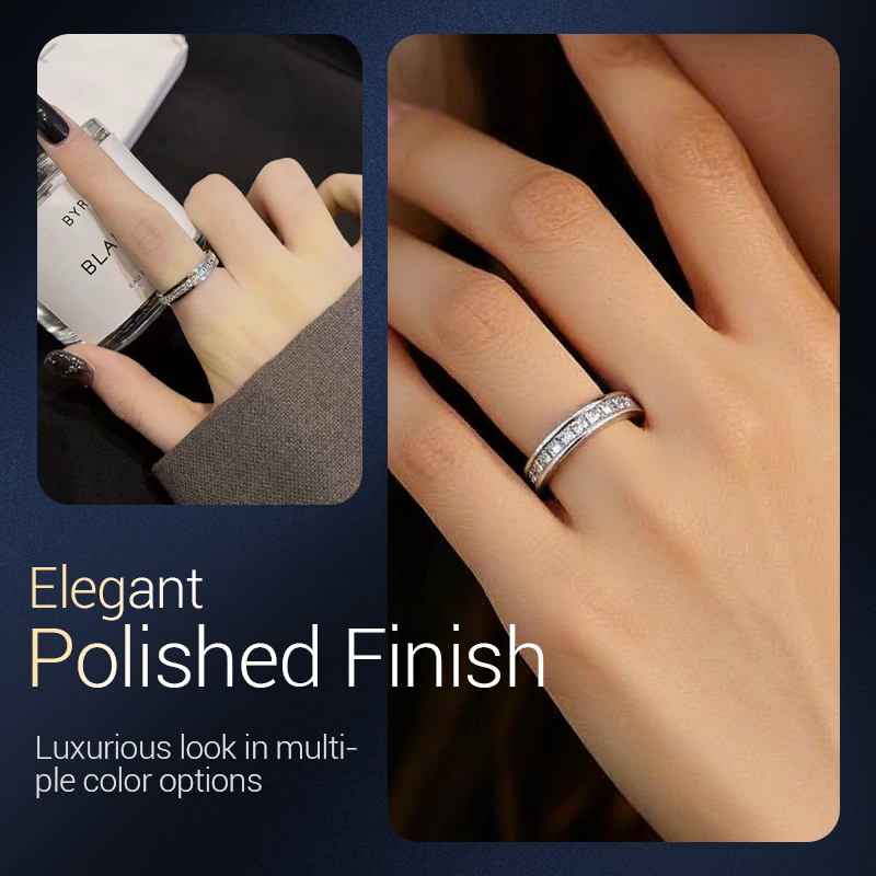 📢📢60% DE RÉDUCTION !!! 🎅Bague tournante en acier titane avec zircone