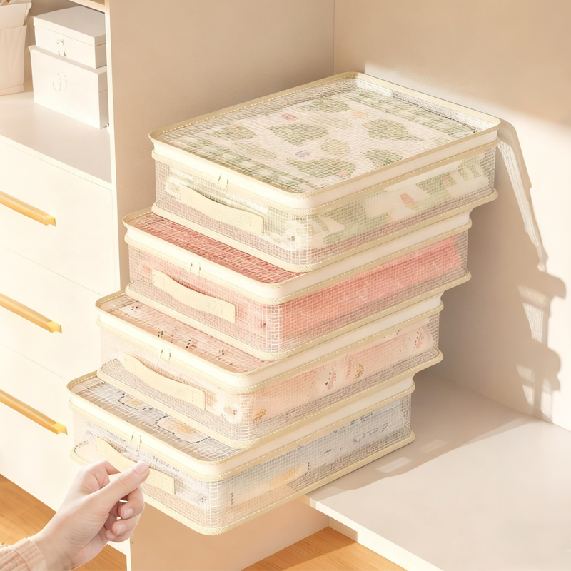 👗✨ Sacs de rangement transparents pour placard – Vue claire et anti-poussière, parfaits pour les vêtements/la literie !