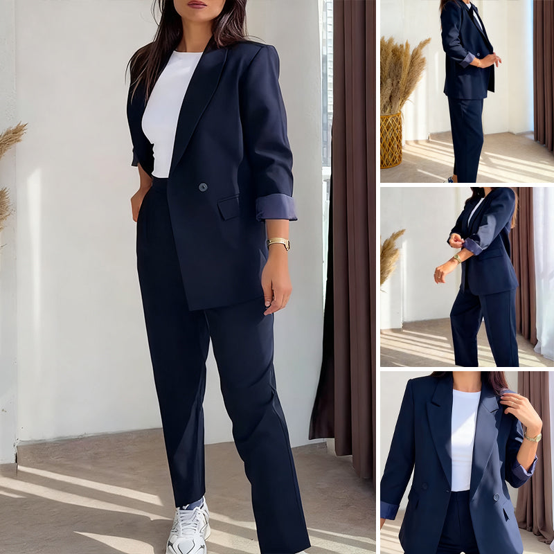🔈🔈60% de réduction🔥Ensemble blazer et pantalon classique pour femme (2 pièces)🧥👖