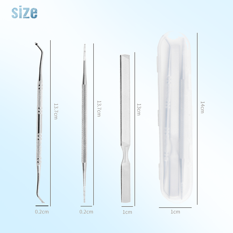 Kit d'outils pour manucure et pédicure en acier inoxydable