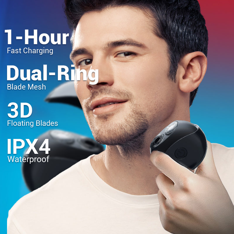 🎉 60% DE RÉDUCTION ! ✨ Rasoir électrique multifonction portable – Lames double anneau, étanche IPX4 & design UFO compact 🪒⚡