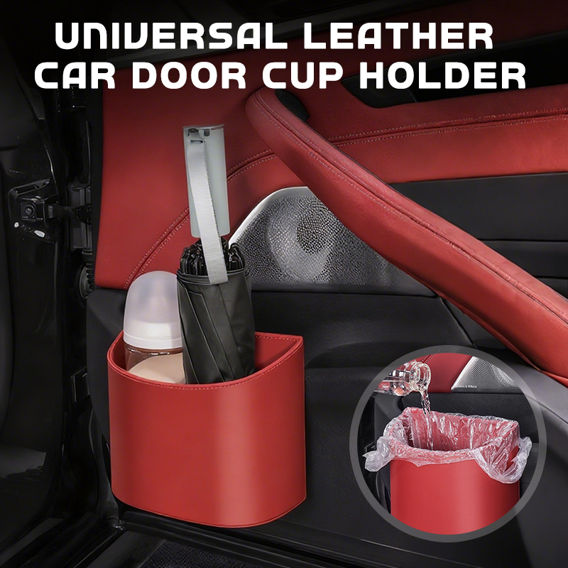 🚗☕ Porte-gobelet universel en cuir PU – Fixation stable, rangement pratique, ajoutez un espace élégant et fonctionnel à votre voiture, pour boire et rouler sans désordre 🧃✨