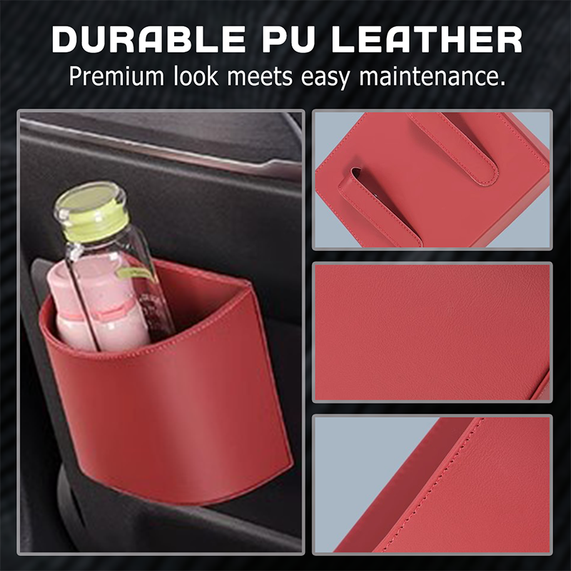 🚗☕ Porte-gobelet universel en cuir PU – Fixation stable, rangement pratique, ajoutez un espace élégant et fonctionnel à votre voiture, pour boire et rouler sans désordre 🧃✨