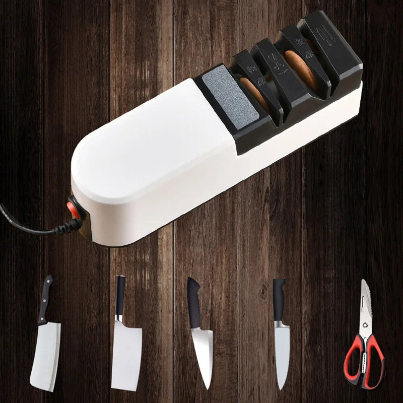 🔪 60 % DE RÉDUCTION MAINTENANT ! ⚙️ Affûteur de couteaux électrique professionnel – Affûtage rapide et précis, multi-angles pour couteaux de cuisine et d'extérieur ✨📦
