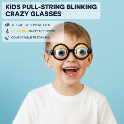 👀 Lunettes à cordon pour faire des clins d'œil | 🎉 Fêtes d'anniversaire / jeux de rôle / fêtes de fin d'année – Un cordon au niveau du menton permet de contrôler les clins d'œil, pour faire rire tout le monde