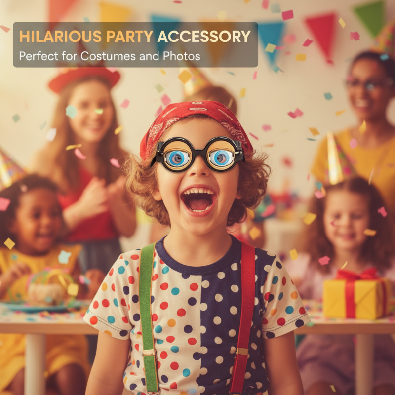 👀 Lunettes à cordon pour faire des clins d'œil | 🎉 Fêtes d'anniversaire / jeux de rôle / fêtes de fin d'année – Un cordon au niveau du menton permet de contrôler les clins d'œil, pour faire rire tout le monde